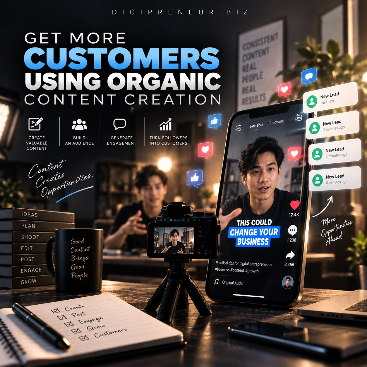 Get More Customers Using Organic Content Creation